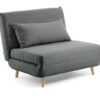 Sillon cama nordico tela gris oscuro