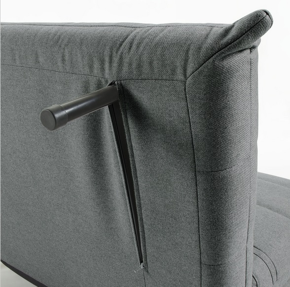 Sillon cama nordico tela gris oscuro