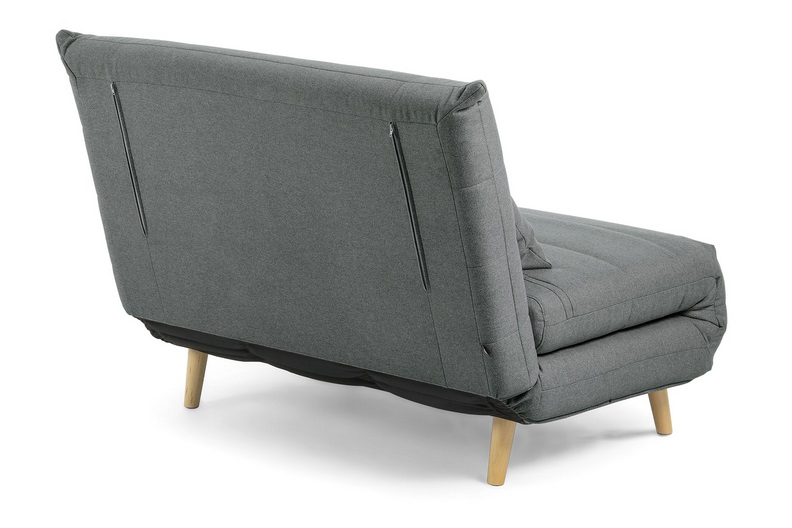 Sillon cama nordico tela gris oscuro