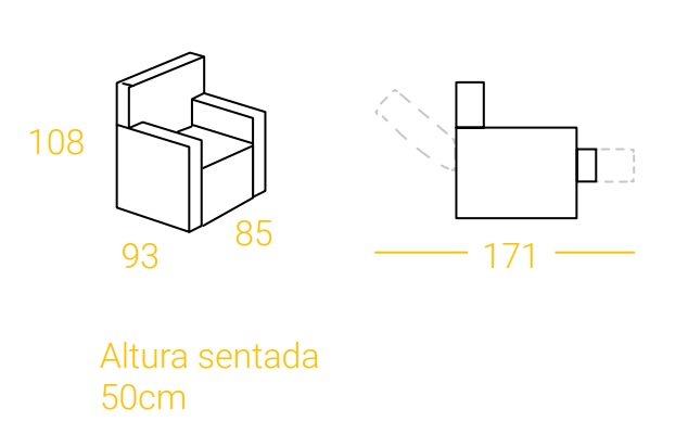 Sillon relax motorizado tela vison malmo max balance