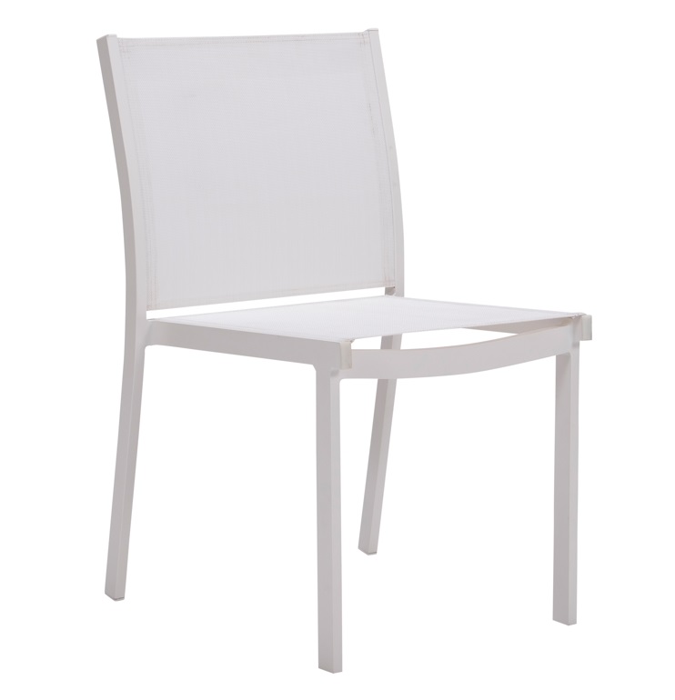 Silla terraza aluminio textilene blanco Flamingo