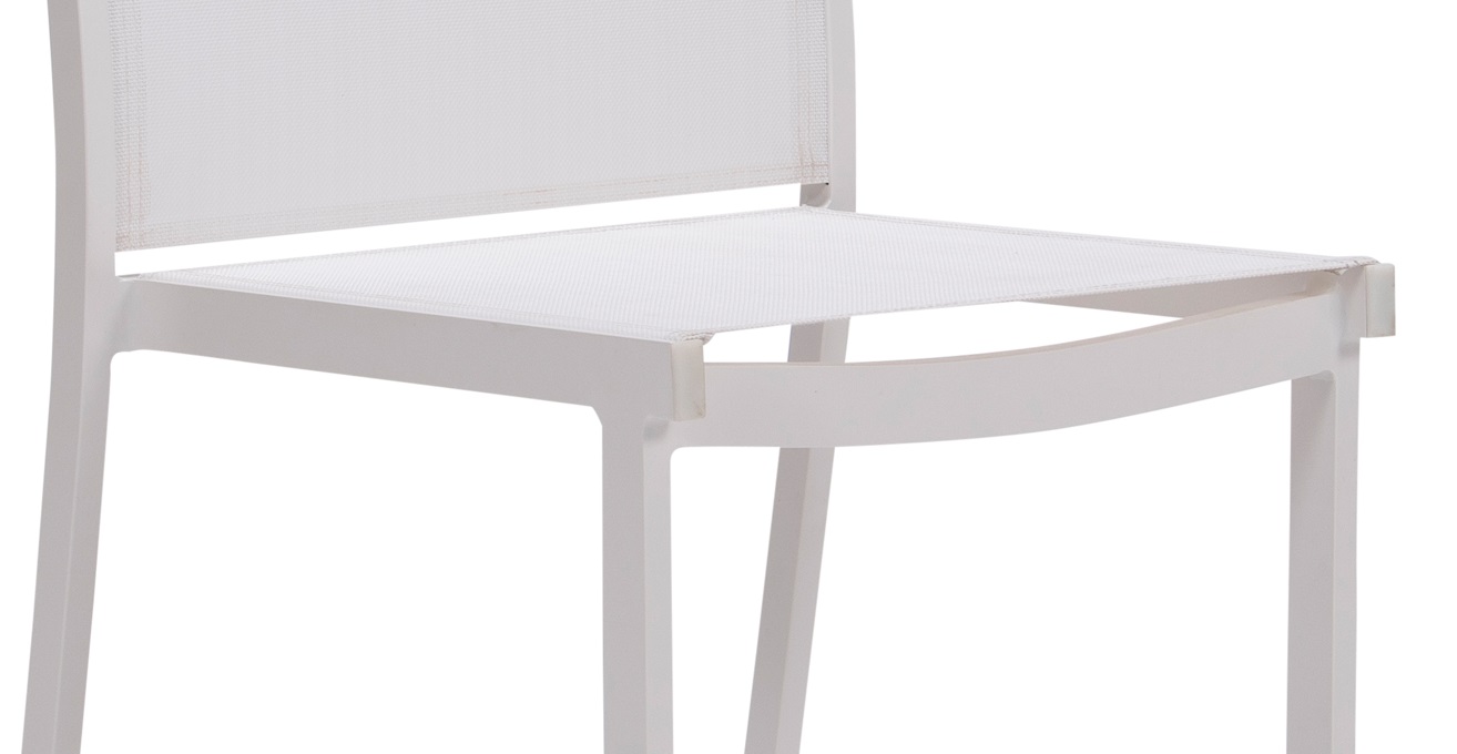 Silla terraza aluminio textilene blanco Flamingo