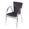 Sillon hosteleria aluminio trenzado negro