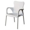 Sillon aluminio polipropileno blanco Eva