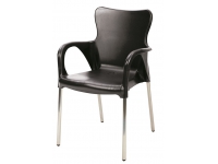 Sillon aluminio polipropileno negro Eva