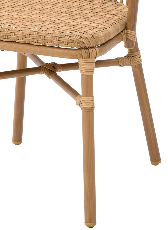 Sillon ratan natural respaldo curvo brando