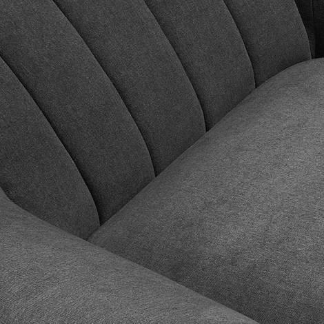 Sillon retro tela gris oscuro patas madera