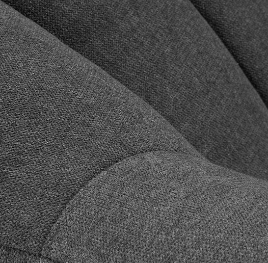 Sillon retro tela gris oscuro patas madera