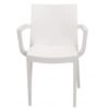 Silla tecnopolimero blanco Palermo brazos