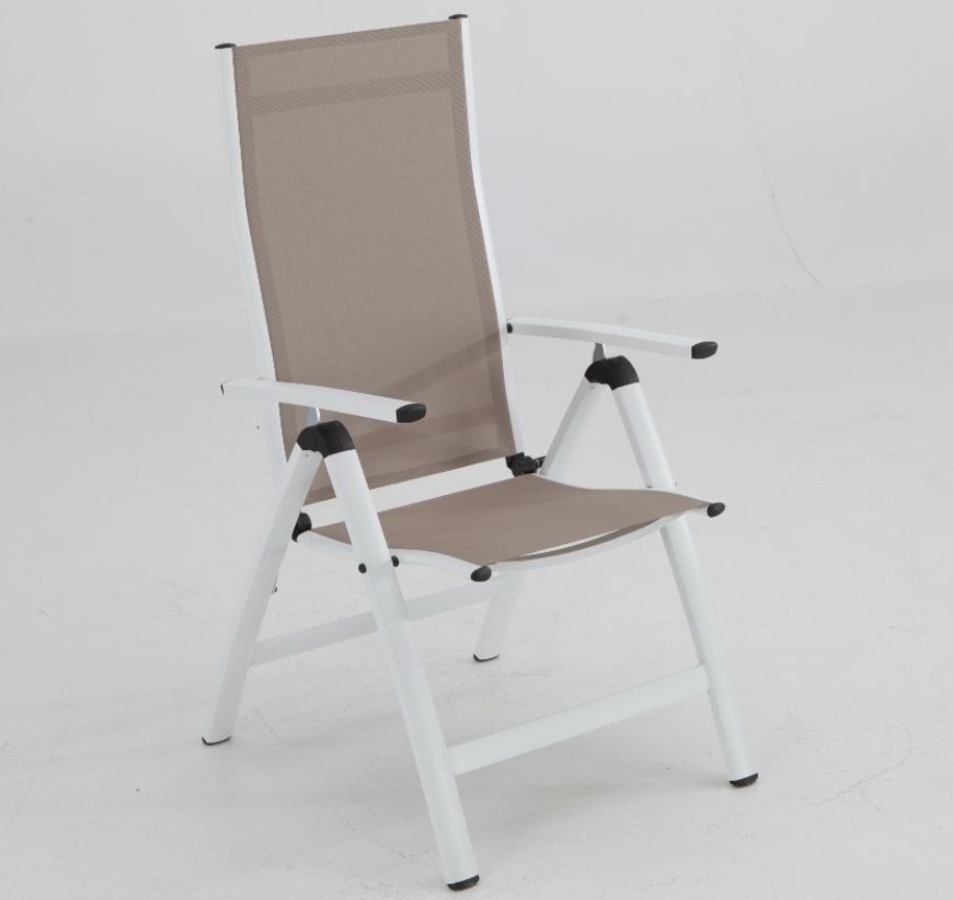 Sillon terraza reclinable posiciones Combo aluminio blanco