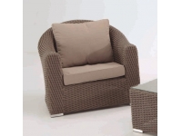 Set sofas rattan marron alacan 5 plazas