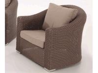 Set sofas rattan marron alacan 5 plazas