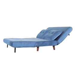 Sofá cama Valery 2 plazas velvet azul