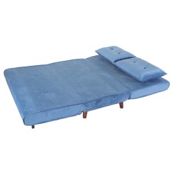 Sofá cama Valery 2 plazas velvet azul