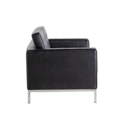 Sofa Florence similpiel negra 2 plazas