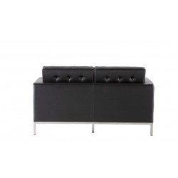 Sofa Florence similpiel negra 2 plazas