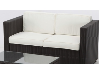 Set rattan chocolate Puerto Rico 4 plazas