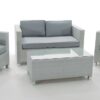 Sofa rattan blanco 2 plazas Artic