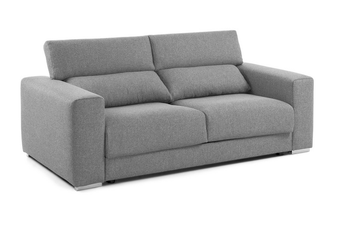 Sofa binari deslizante 3 plazas tela gris