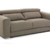 Sofa binari deslizante 3 plazas tela marron