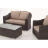 Set sofas rattan marron Alacan