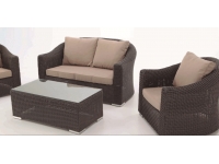 Set sofas rattan marron Alacan